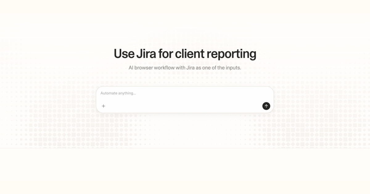 Diagram of Strawberry AI browser workflow using Jira for client reporting