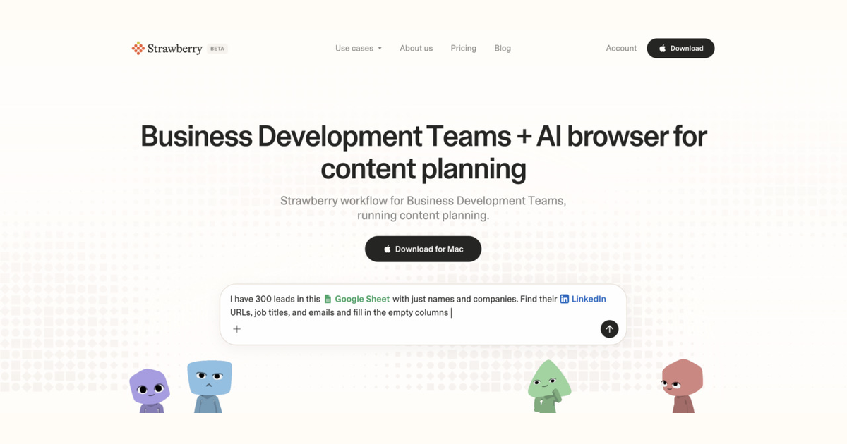 How business development teams use Strawberry for content planning