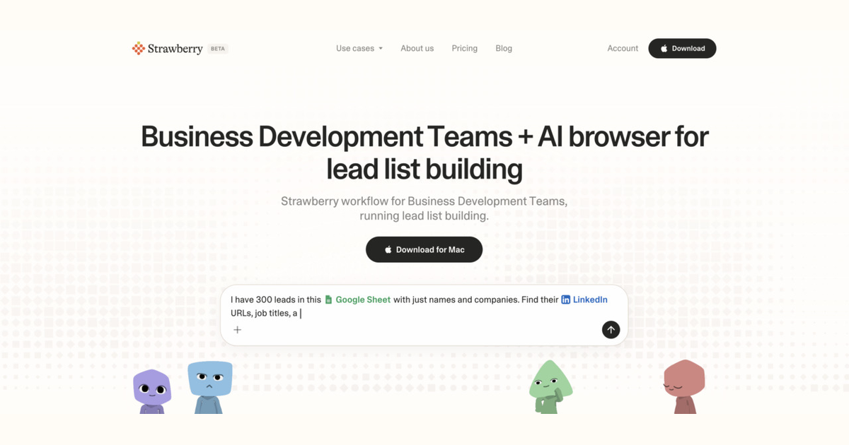 How business development teams use Strawberry for lead list building