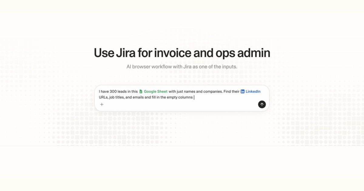 Diagram of Strawberry AI browser workflow using Jira for invoice and ops admin