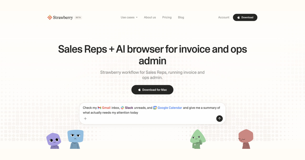 How sales reps use Strawberry for invoice and ops admin