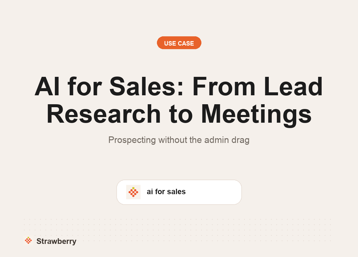 AI for Sales: From Lead Research to Meetings thumbnail