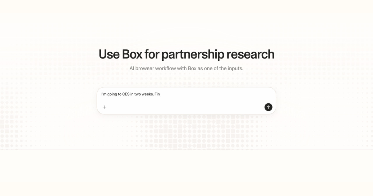 Diagram of Strawberry AI browser workflow using Box for partnership research