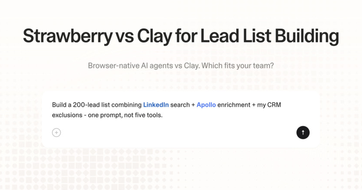 Strawberry vs Clay for lead list building