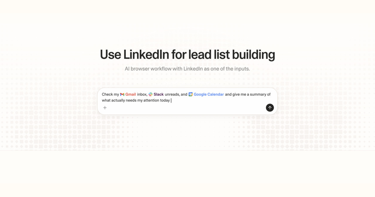 Diagram of Strawberry AI browser workflow using LinkedIn for lead list building