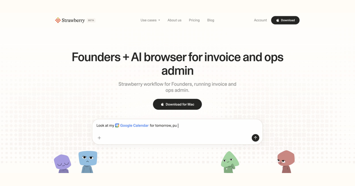 How founders use Strawberry for invoice and ops admin