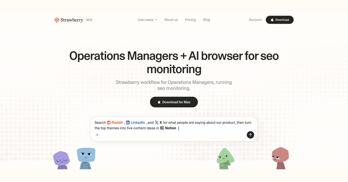 How operations managers use Strawberry for SEO monitoring