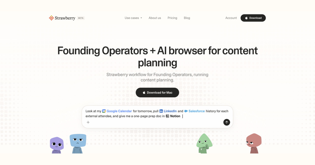 How founding operators use Strawberry for content planning