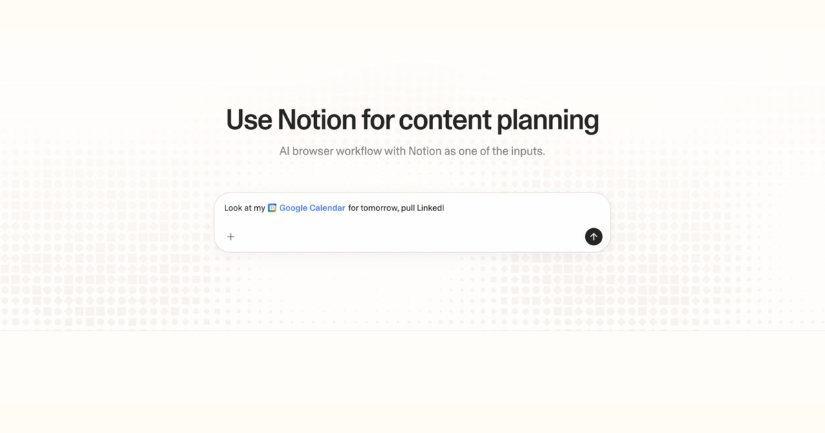 Diagram of Strawberry AI browser workflow using Notion for content planning