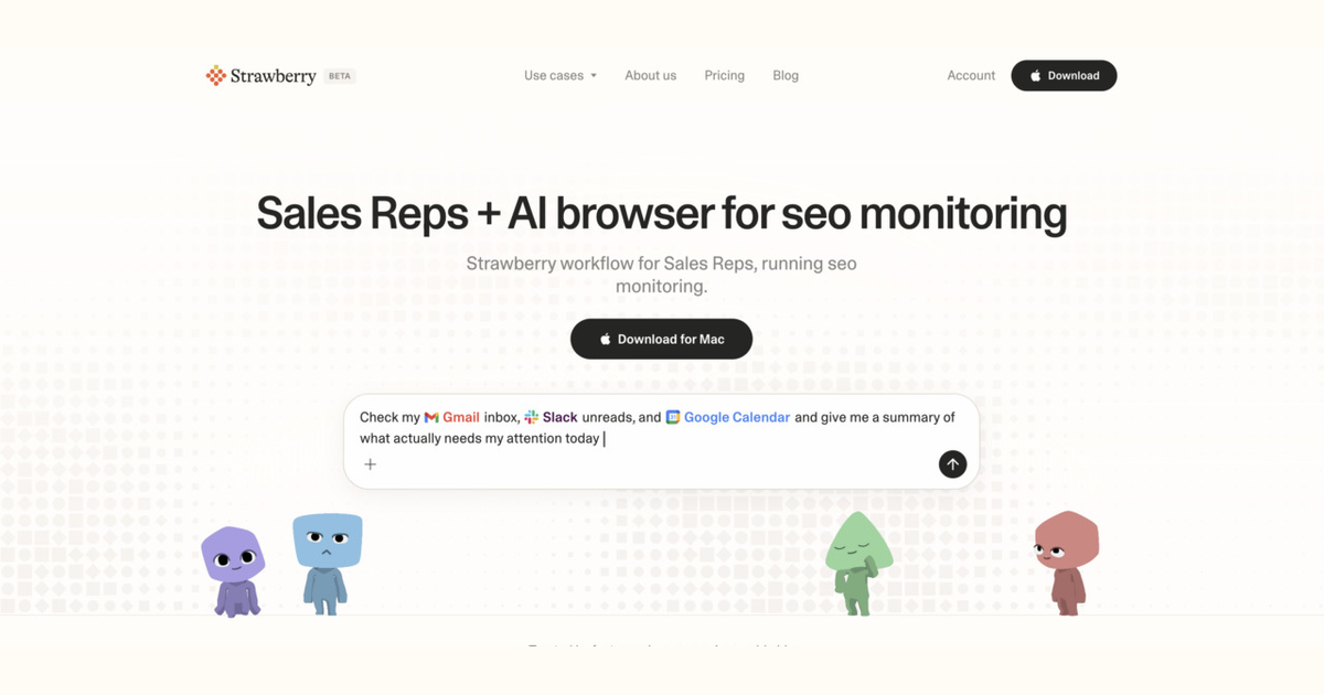 How sales reps use Strawberry for SEO monitoring
