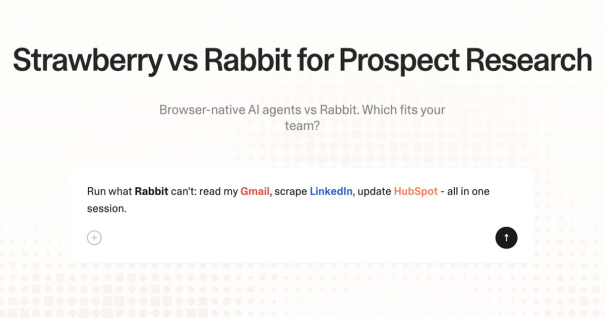 Strawberry vs Rabbit for prospect research
