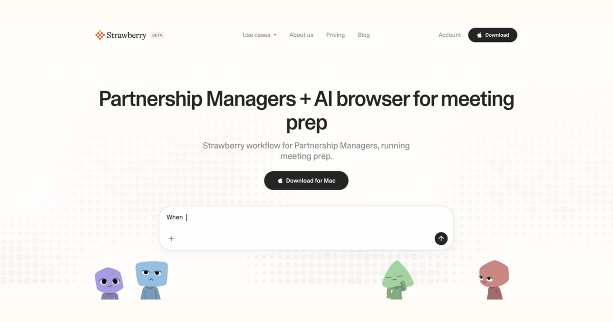 How partnership managers use Strawberry for meeting prep