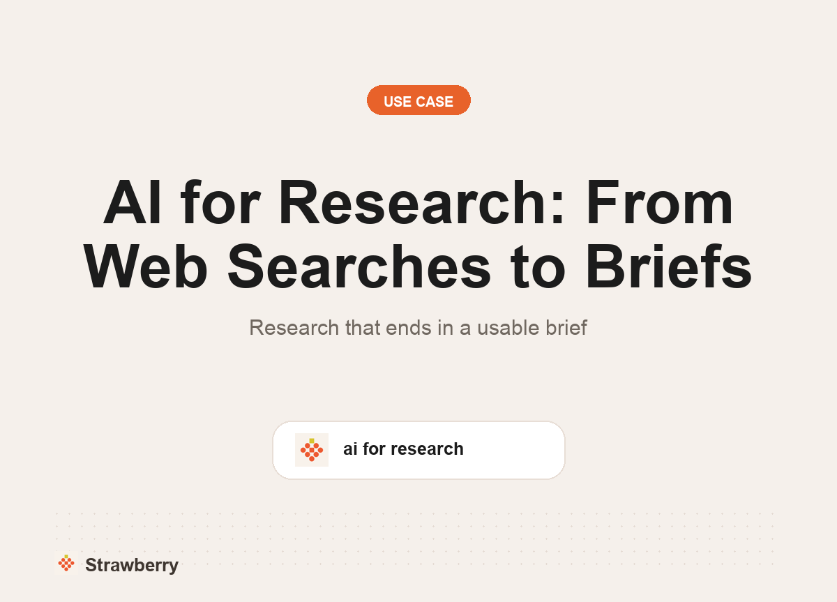 AI for Research: From Web Searches to Briefs thumbnail
