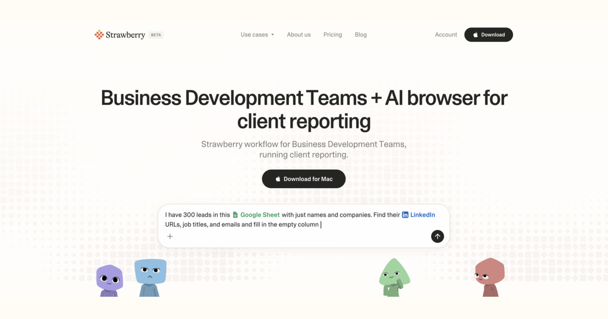 How business development teams use Strawberry for client reporting