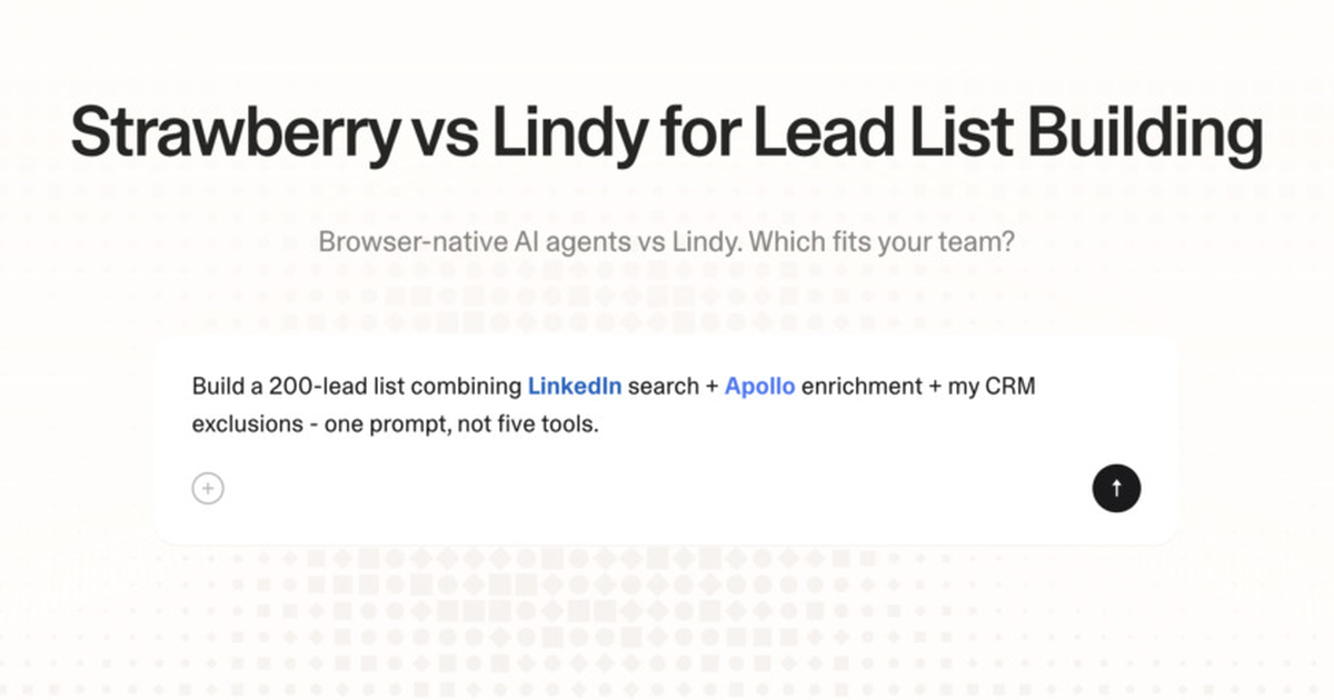 Strawberry vs Lindy for lead list building