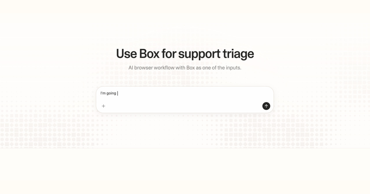 Diagram of Strawberry AI browser workflow using Box for support triage