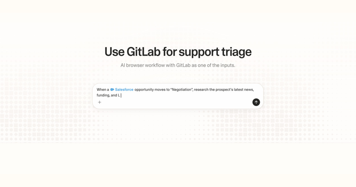 Diagram of Strawberry AI browser workflow using GitLab for support triage