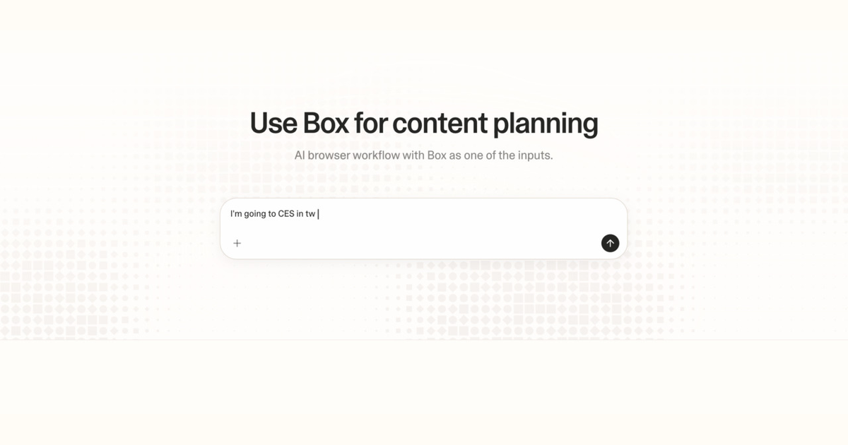 Diagram of Strawberry AI browser workflow using Box for content planning