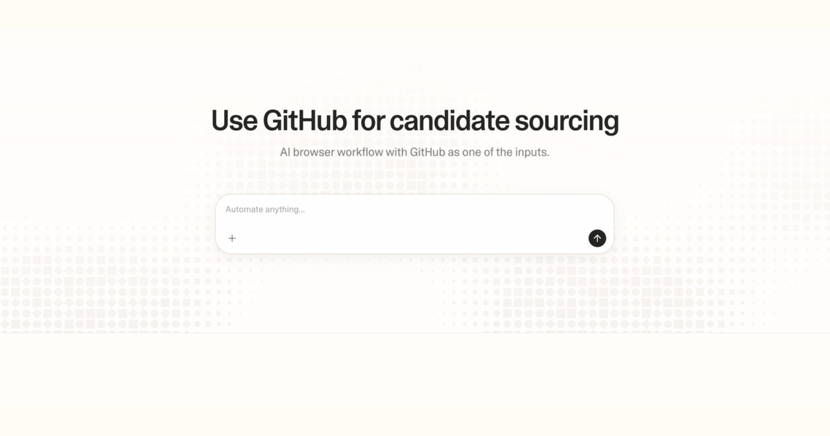Diagram of Strawberry AI browser workflow using GitHub for candidate sourcing
