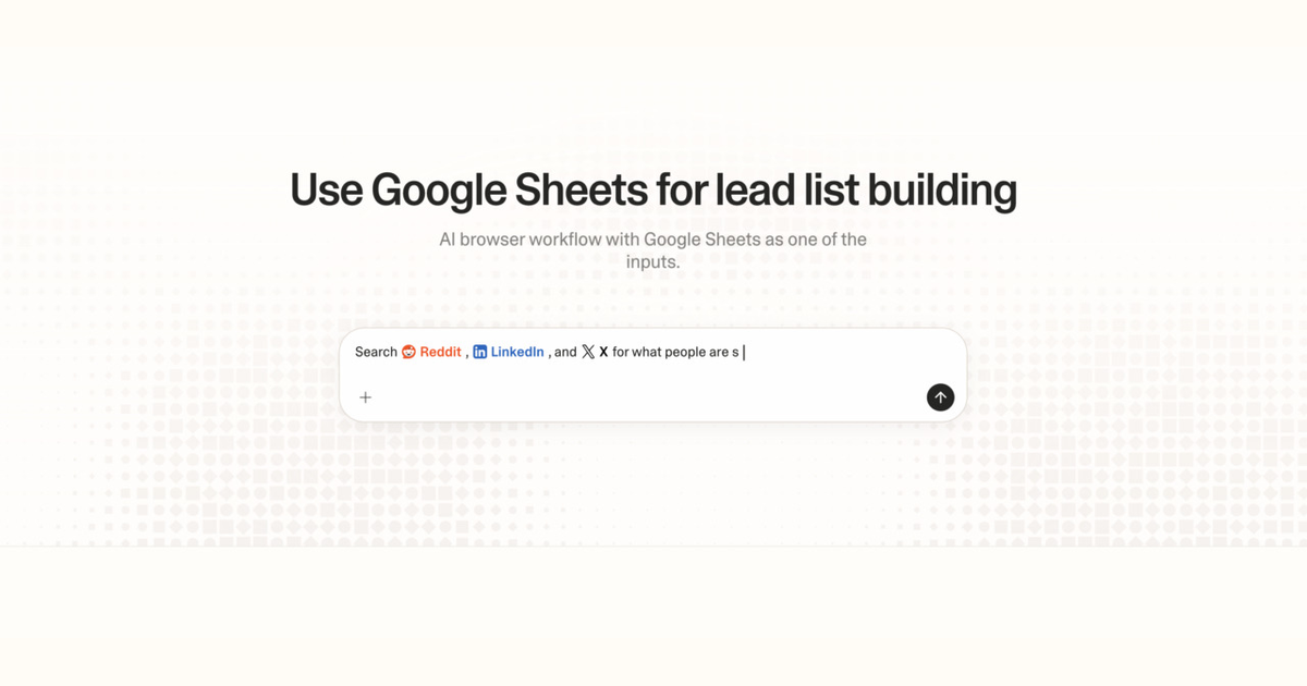 Diagram of Strawberry AI browser workflow using Google Sheets for lead list building