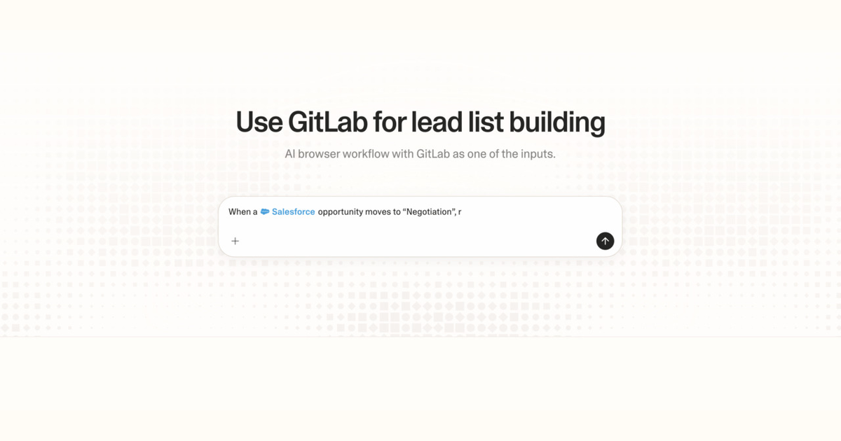 Diagram of Strawberry AI browser workflow using GitLab for lead list building