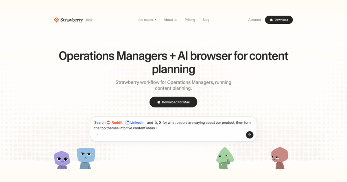 How operations managers use Strawberry for content planning