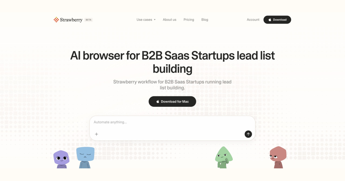 AI browser workflow for B2B SaaS startups running lead list building