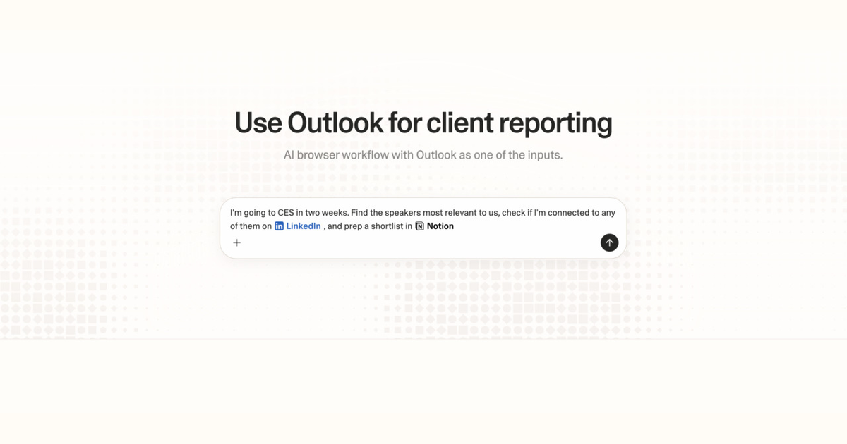 Diagram of Strawberry AI browser workflow using Outlook for client reporting