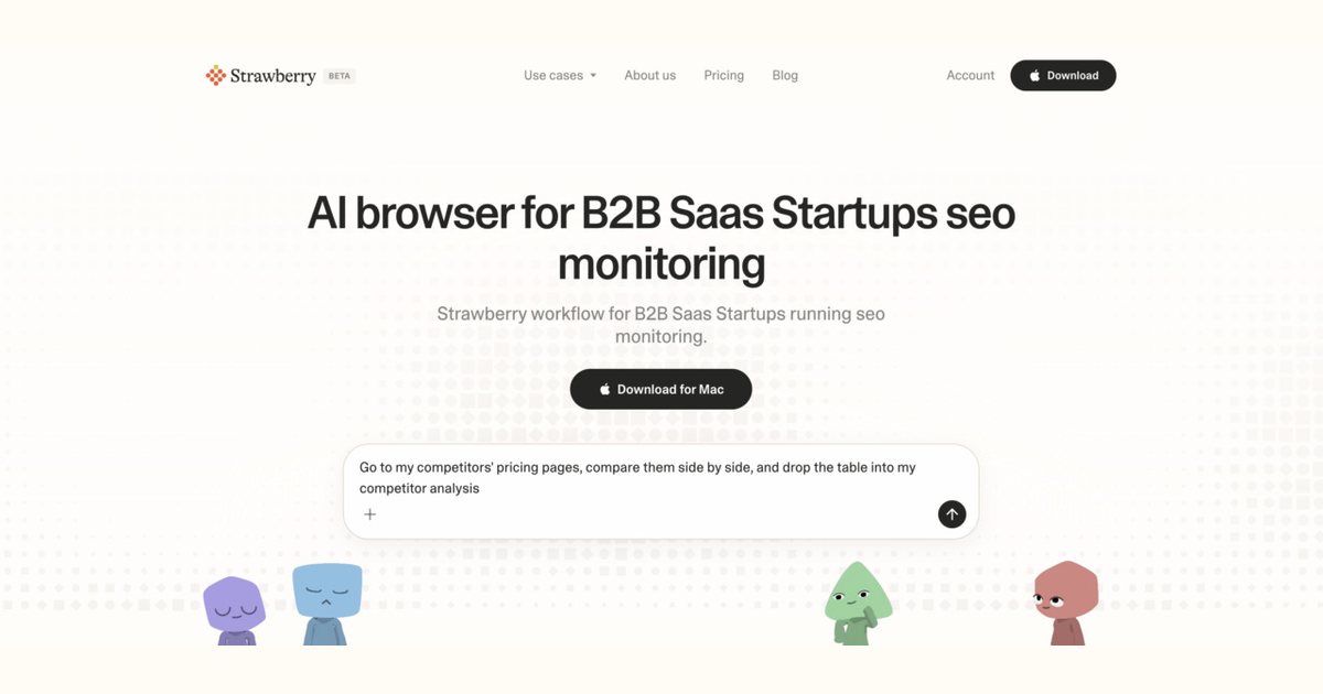 AI browser workflow for B2B SaaS startups running SEO monitoring