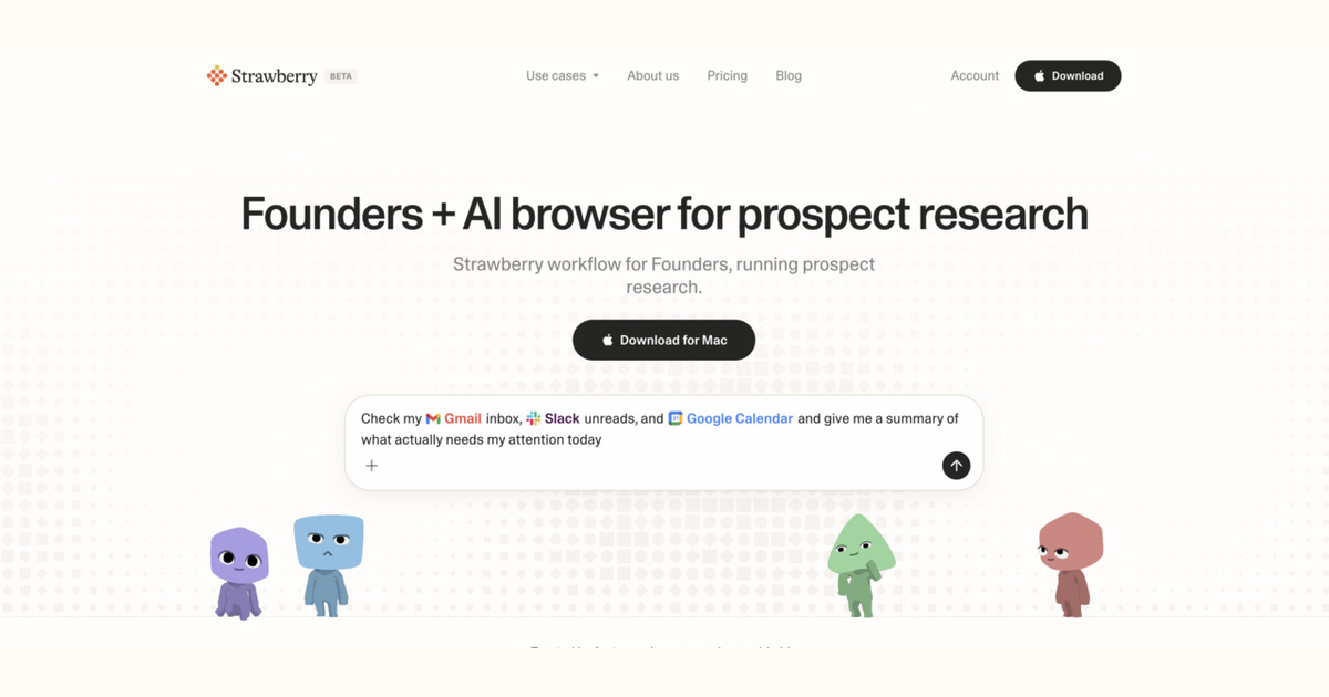 How founders use Strawberry for prospect research
