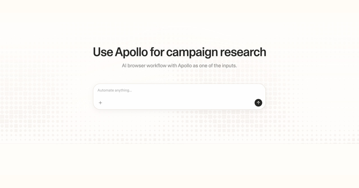 Diagram of Strawberry AI browser workflow using Apollo for campaign research
