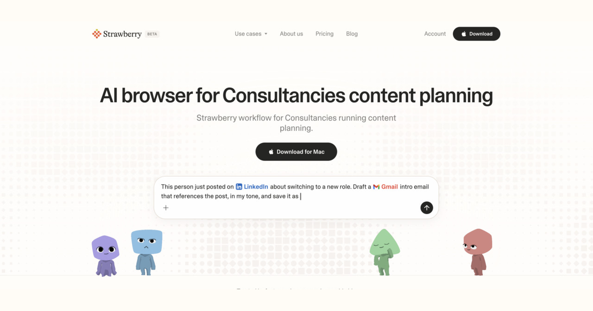 AI browser workflow for consultancies running content planning