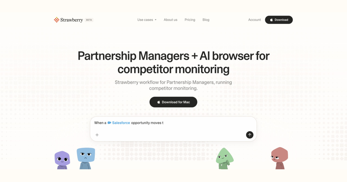 How partnership managers use Strawberry for competitor monitoring