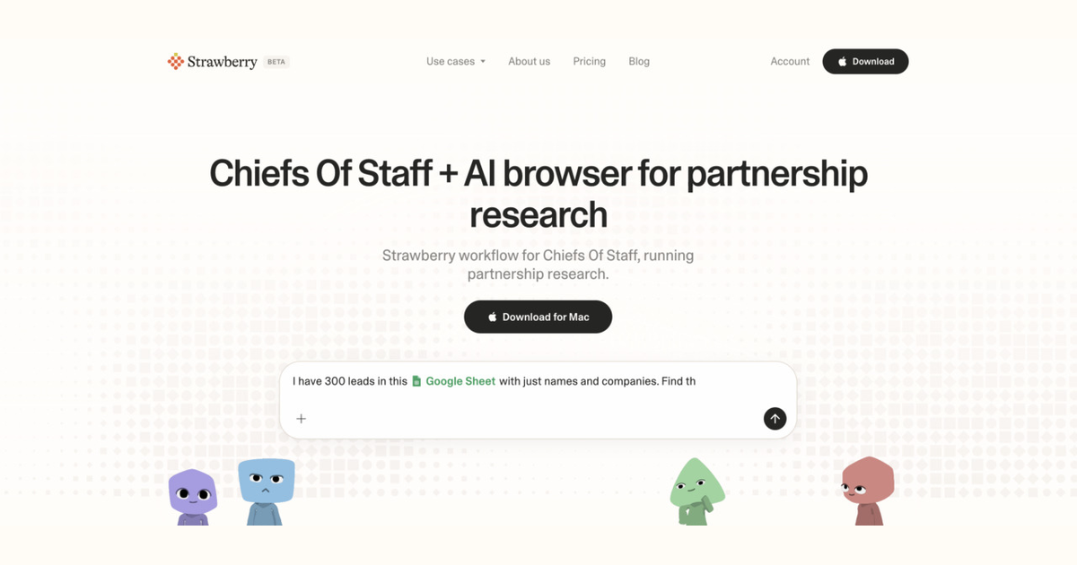 How chiefs of staff use Strawberry for partnership research
