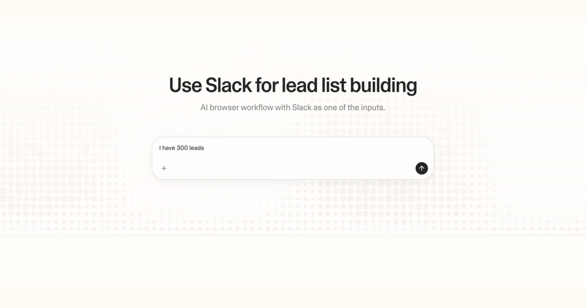 Diagram of Strawberry AI browser workflow using Slack for lead list building