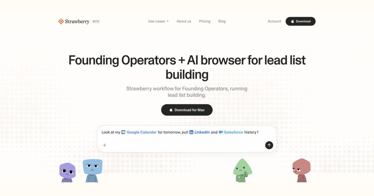 How founding operators use Strawberry for lead list building