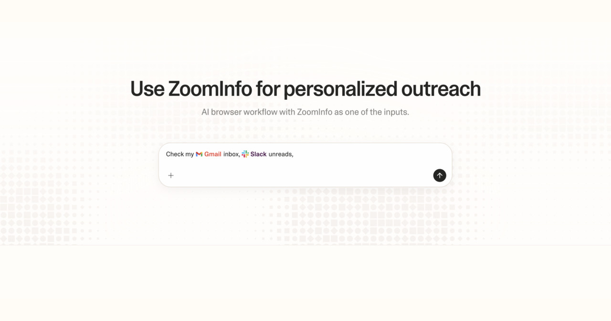 Diagram of Strawberry AI browser workflow using ZoomInfo for personalized outreach