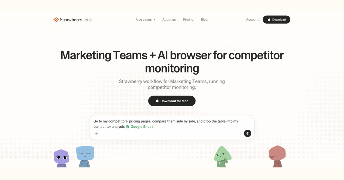 How marketing teams use Strawberry for competitor monitoring