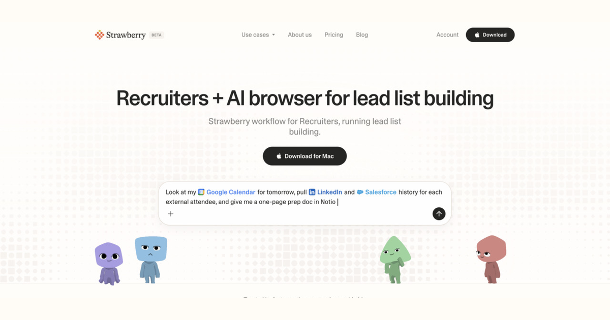 How recruiters use Strawberry for lead list building