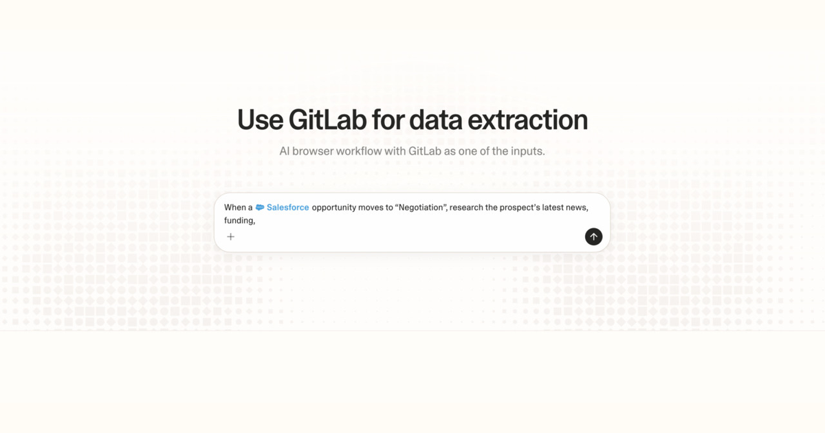 Diagram of Strawberry AI browser workflow using GitLab for data extraction