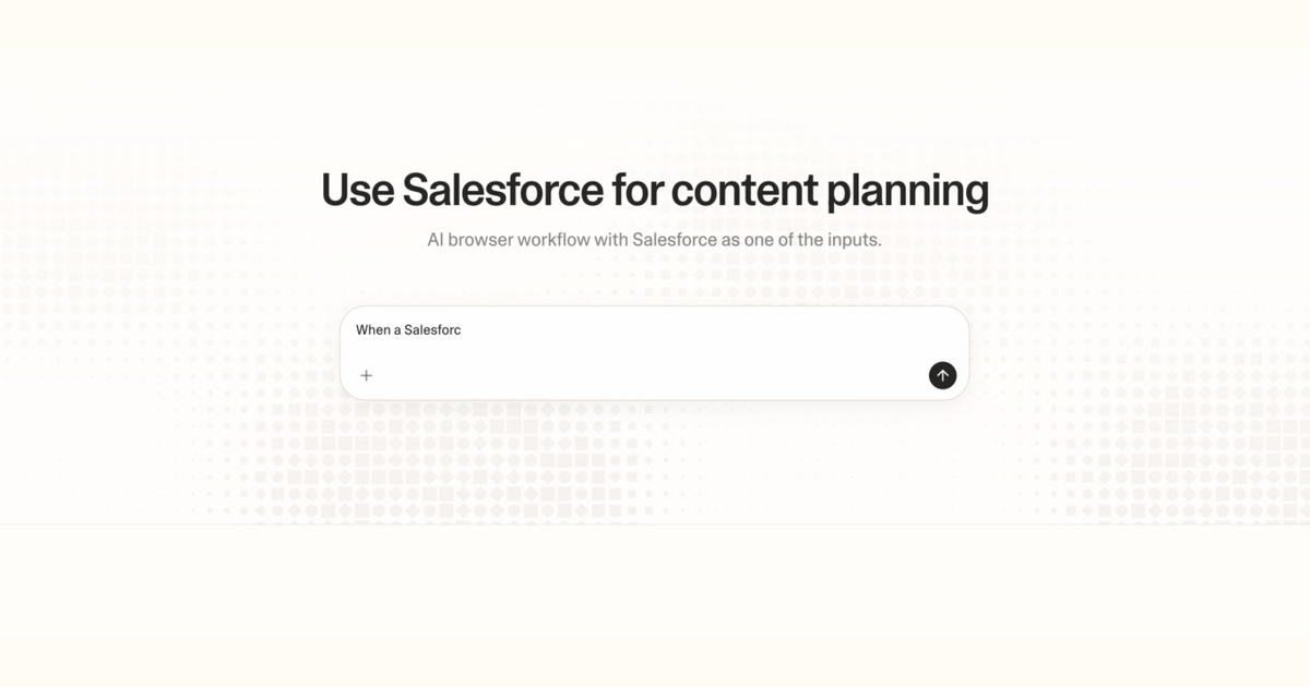 Diagram of Strawberry AI browser workflow using Salesforce for content planning