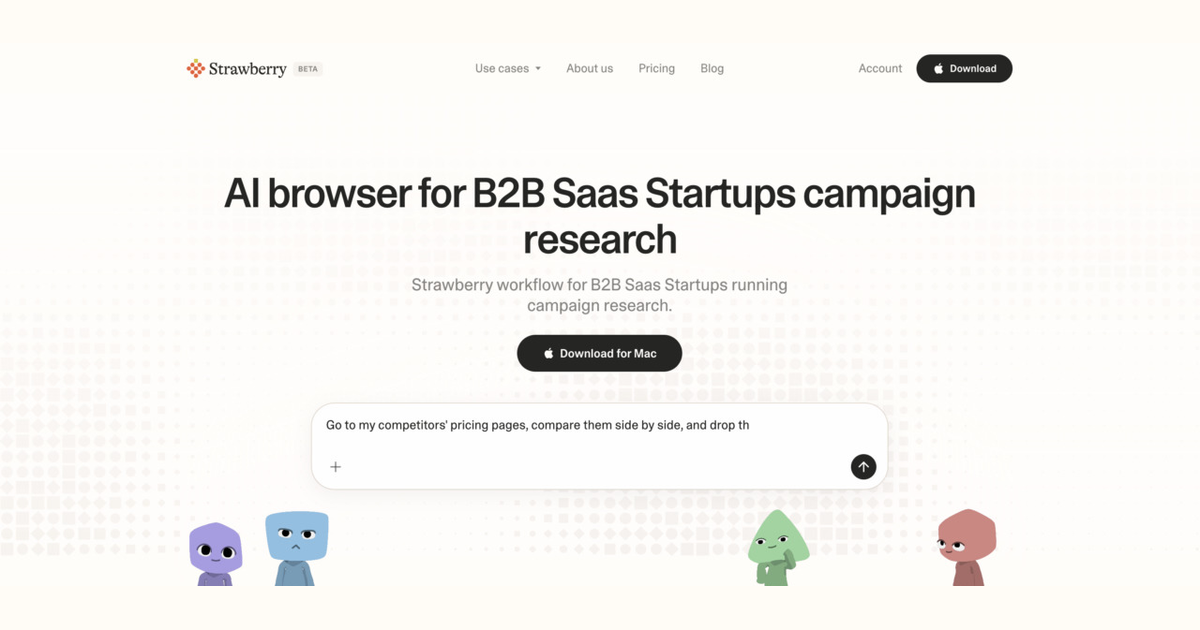 AI browser workflow for B2B SaaS startups running campaign research