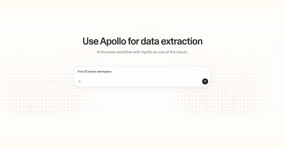 Diagram of Strawberry AI browser workflow using Apollo for data extraction
