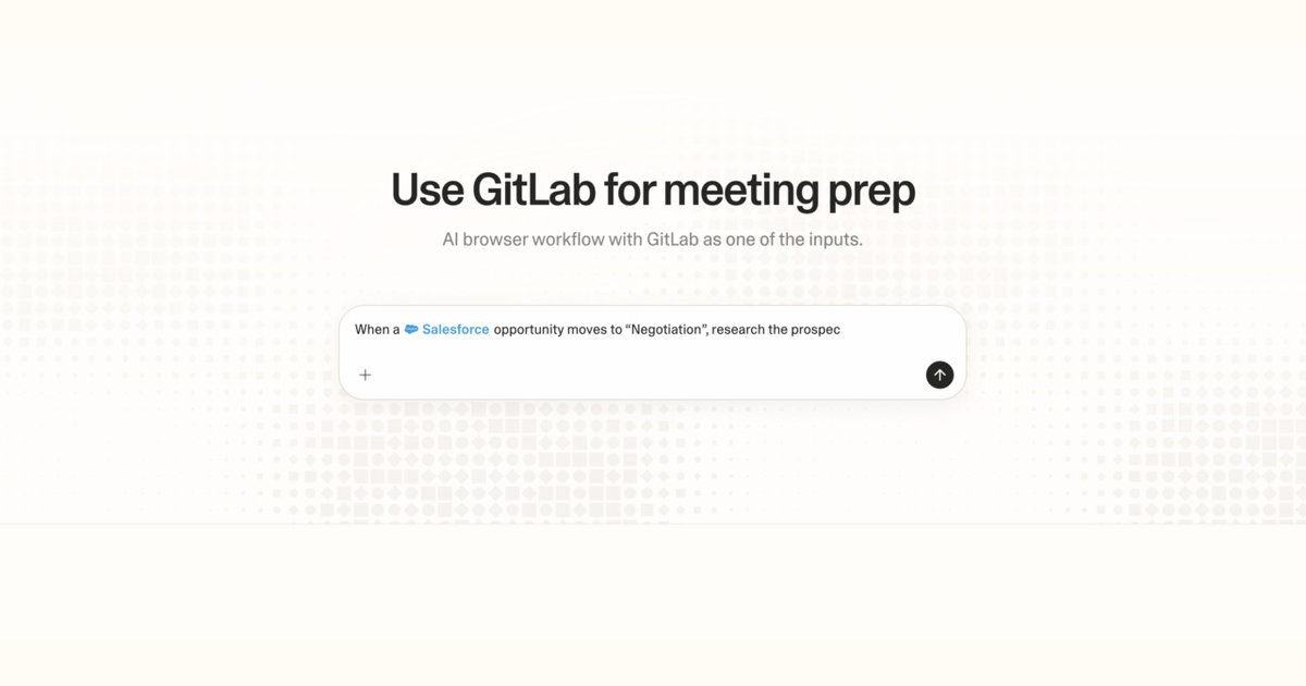 Diagram of Strawberry AI browser workflow using GitLab for meeting prep