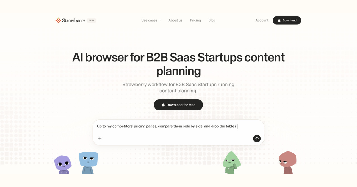 AI browser workflow for B2B SaaS startups running content planning