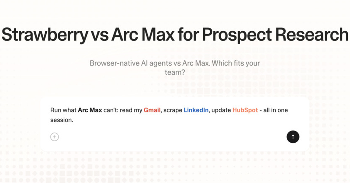 Strawberry vs Arc Max for prospect research