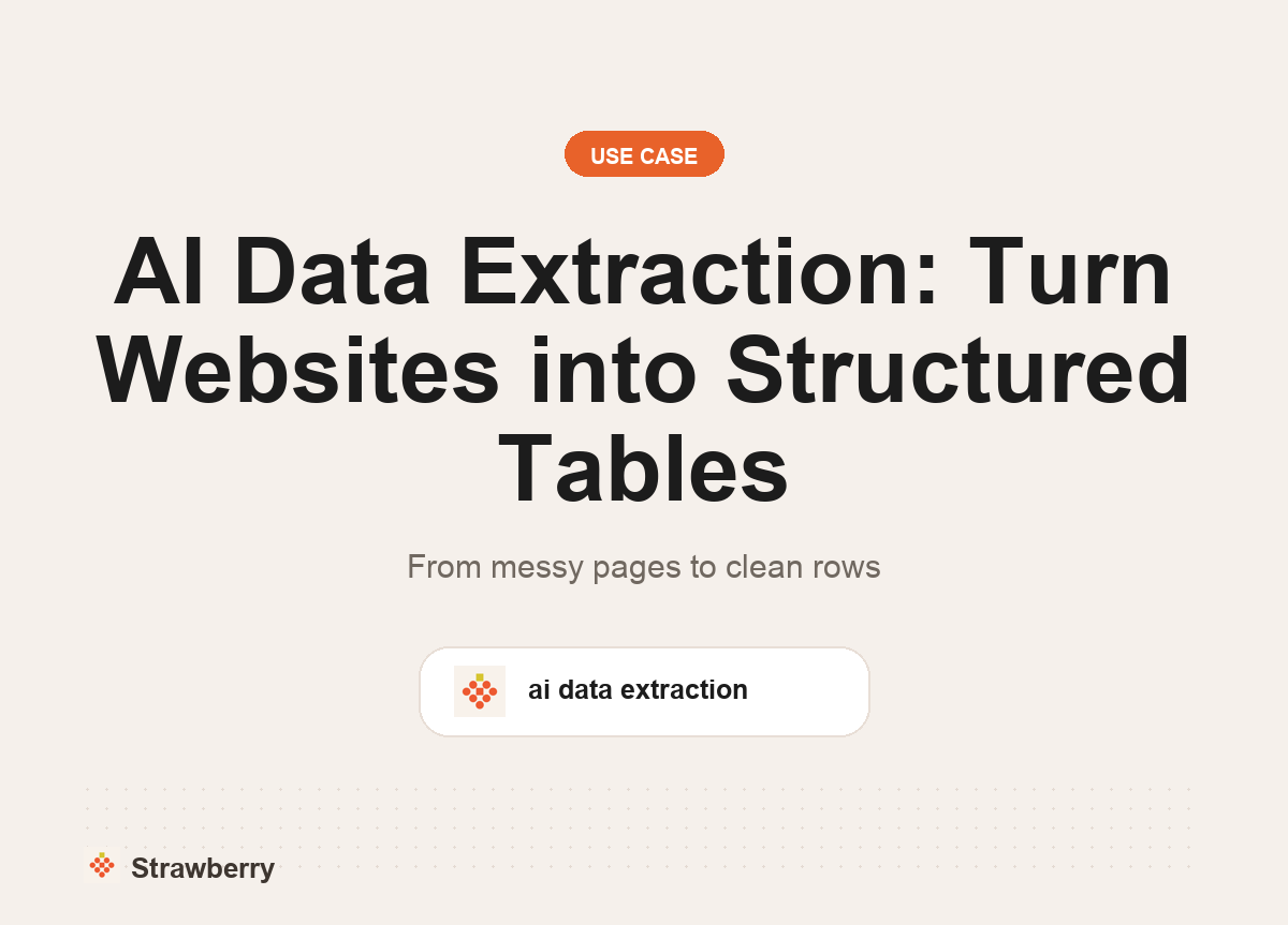 AI Data Extraction: Turn Websites into Structured Tables thumbnail