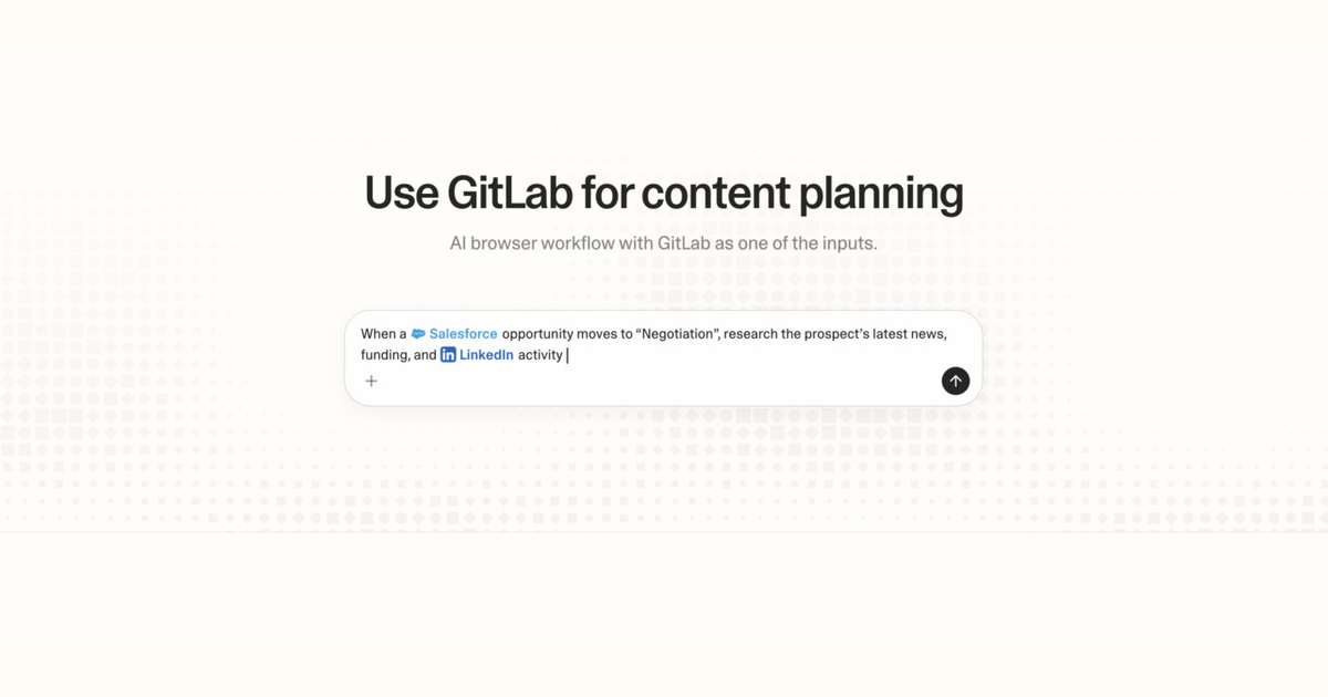 Diagram of Strawberry AI browser workflow using GitLab for content planning