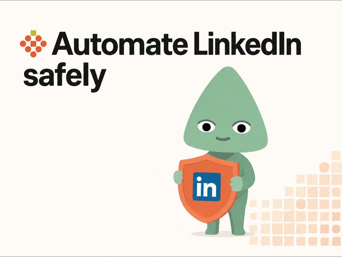 How to automate LinkedIn safely with Strawberry hero illustration