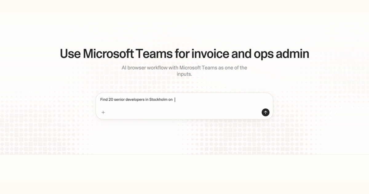 Diagram of Strawberry AI browser workflow using Microsoft Teams for invoice and ops admin